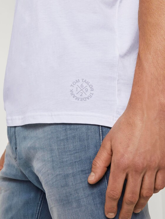 Doppelpack T-Shirt - Männer - White Doppelpack T-Shirt - Männer - White - 10 - TOM TAILOR