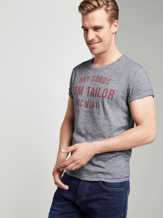 T-Shirt mit Print - Männer - navy white yarndye stripe T-Shirt mit Print - Männer - navy white yarndye stripe - 5 - TOM TAILOR