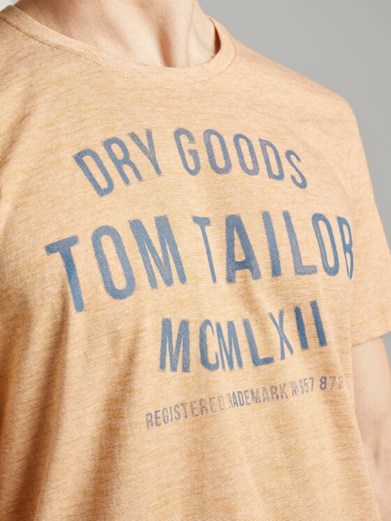 T-Shirt met print - Mannen - yellow white fine stripe T-Shirt met print - Mannen - yellow white fine stripe - 9 - TOM TAILOR