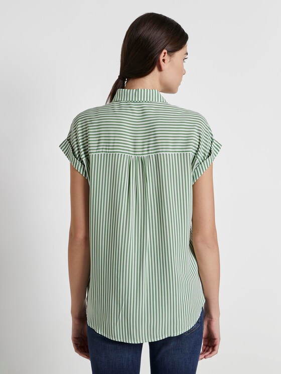 Striped blouse - Women - green offwhite stripes Striped blouse - Women - green offwhite stripes - 2 - TOM TAILOR