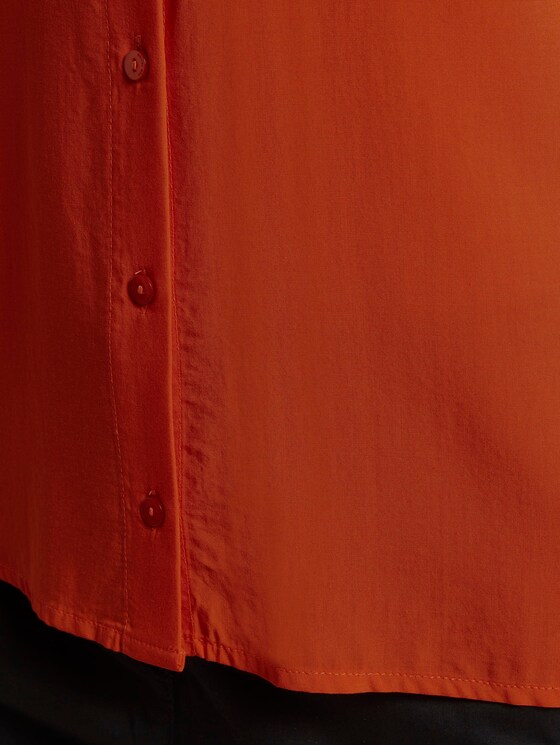 Kurzärmlige Bluse mit Kent-Kragen - Frauen - strong flame orange Kurzärmlige Bluse mit Kent-Kragen - Frauen - strong flame orange - 10 - TOM TAILOR
