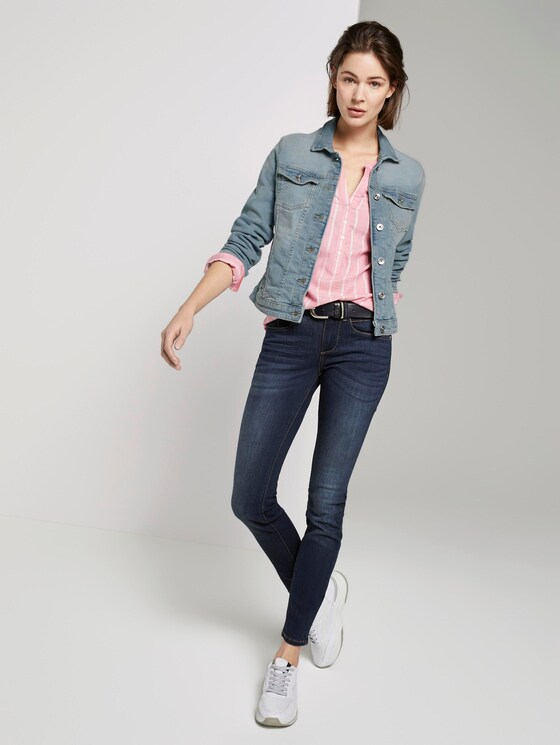 Strukturierte Bluse - Frauen - pink vertical striped Strukturierte Bluse - Frauen - pink vertical striped - 3 - TOM TAILOR