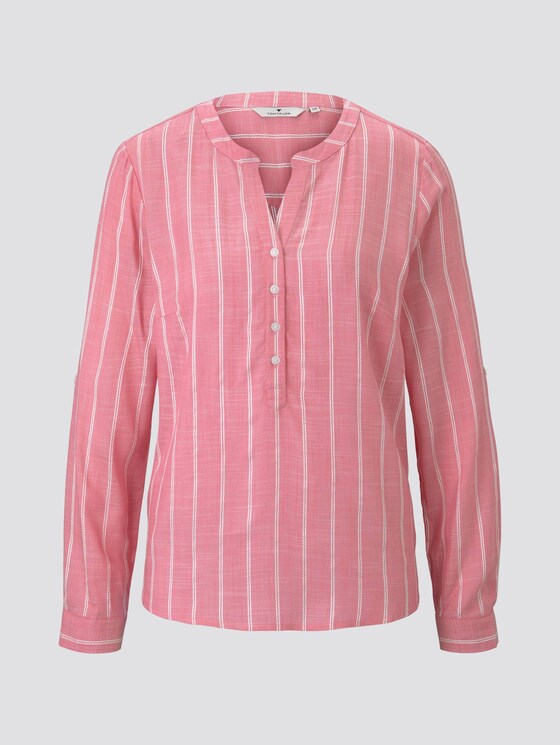 Strukturierte Bluse - Frauen - pink vertical striped Strukturierte Bluse - Frauen - pink vertical striped - 7 - TOM TAILOR