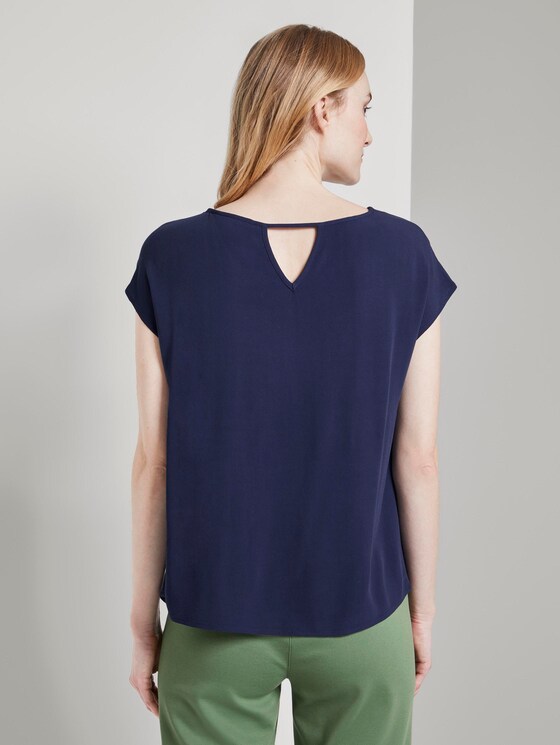 overhemd met sleutelgat opening aan de achterkant - Vrouwen - True Dark Blue overhemd met sleutelgat opening aan de achterkant - Vrouwen - True Dark Blue - 2 - TOM TAILOR Denim