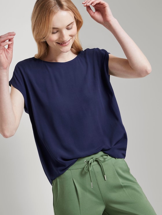 overhemd met sleutelgat opening aan de achterkant - Vrouwen - True Dark Blue overhemd met sleutelgat opening aan de achterkant - Vrouwen - True Dark Blue - 5 - TOM TAILOR Denim