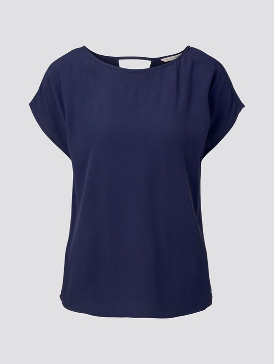 overhemd met sleutelgat opening aan de achterkant - Vrouwen - True Dark Blue overhemd met sleutelgat opening aan de achterkant - Vrouwen - True Dark Blue - 7 - TOM TAILOR Denim