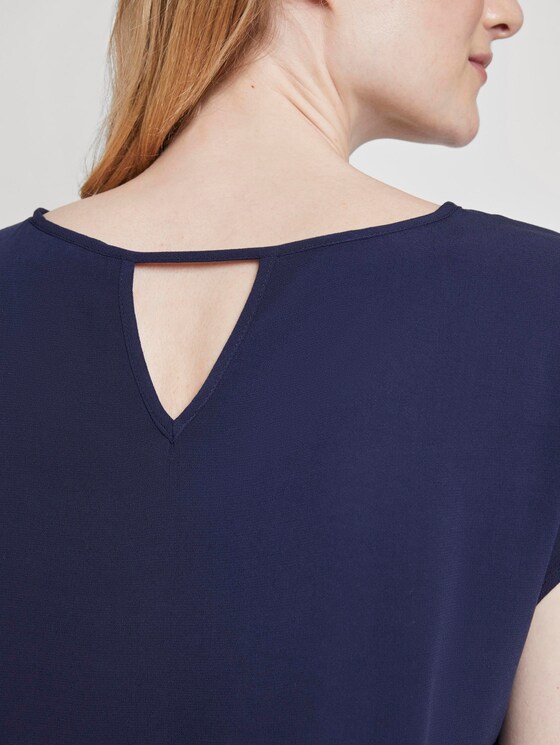 overhemd met sleutelgat opening aan de achterkant - Vrouwen - True Dark Blue overhemd met sleutelgat opening aan de achterkant - Vrouwen - True Dark Blue - 9 - TOM TAILOR Denim