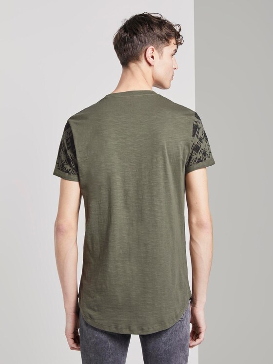 Patroon T-Shirt - Mannen - Dusty Olive Green Patroon T-Shirt - Mannen - Dusty Olive Green - 2 - TOM TAILOR Denim