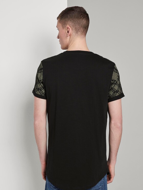Gemustertes T-Shirt - Männer - Black Gemustertes T-Shirt - Männer - Black - 2 - TOM TAILOR Denim