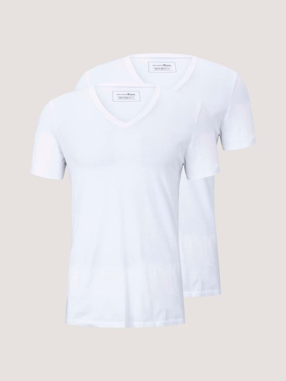 T-Shirt im Doppelpack - Männer - White T-Shirt im Doppelpack - Männer - White - 7 - TOM TAILOR Denim