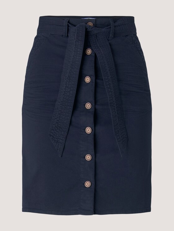 Rock mit Knopfleiste - Frauen - Real Navy Blue Rock mit Knopfleiste - Frauen - Real Navy Blue - 7 - TOM TAILOR
