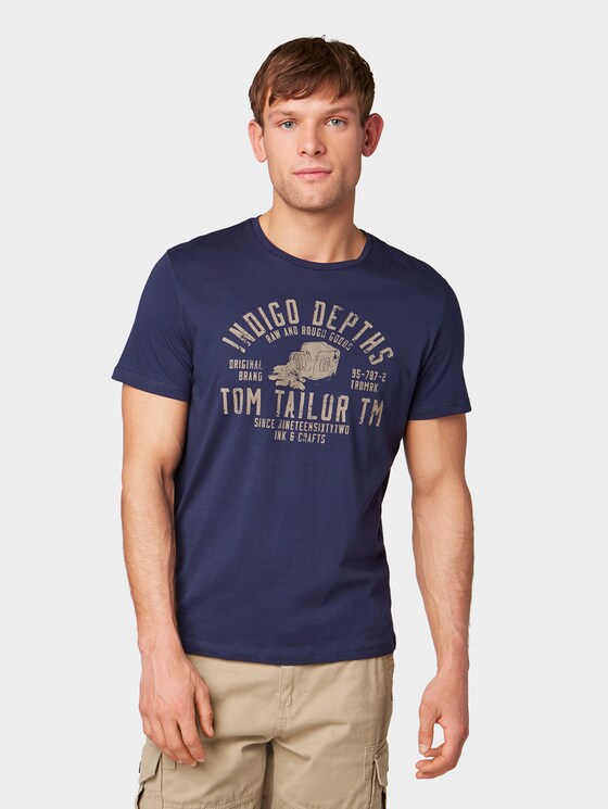 T-shirt with print - Men - True Dark Blue T-shirt with print - Men - True Dark Blue - 1 - TOM TAILOR