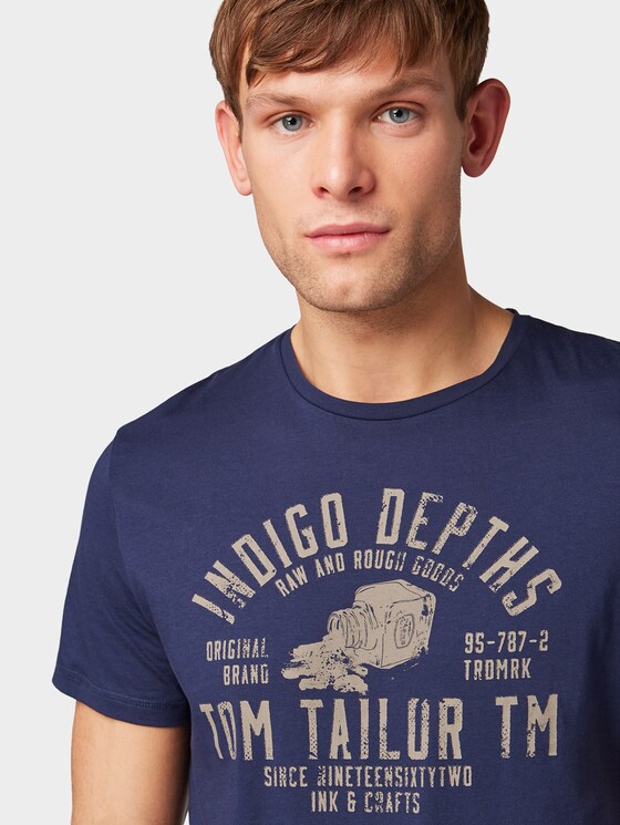T-shirt with print - Men - True Dark Blue T-shirt with print - Men - True Dark Blue - 9 - TOM TAILOR