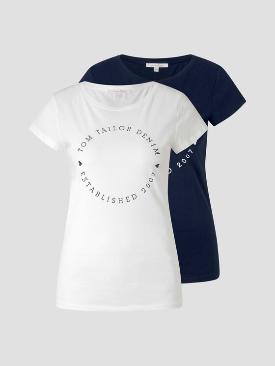 T-Shirt im Doppelpack - Frauen - Real Navy Blue T-Shirt im Doppelpack - Frauen - Real Navy Blue - 7 - TOM TAILOR Denim
