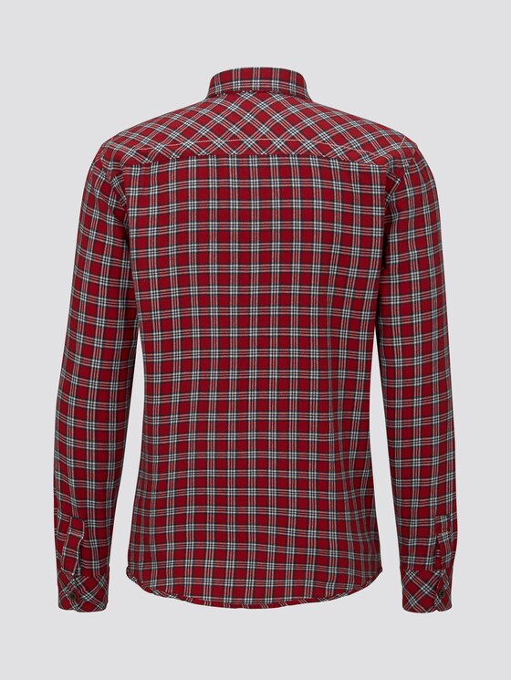 Kariertes Hemd - Männer - red navy check Kariertes Hemd - Männer - red navy check - 8 - TOM TAILOR