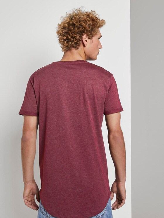 T-Shirt mit Logo-Stickerei - Männer - Deep Burgundy Melange T-Shirt mit Logo-Stickerei - Männer - Deep Burgundy Melange - 2 - TOM TAILOR Denim