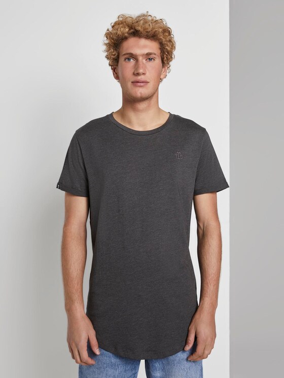 T-Shirt mit Logo-Stickerei - Männer - Black Non-Solid T-Shirt mit Logo-Stickerei - Männer - Black Non-Solid - 1 - TOM TAILOR Denim