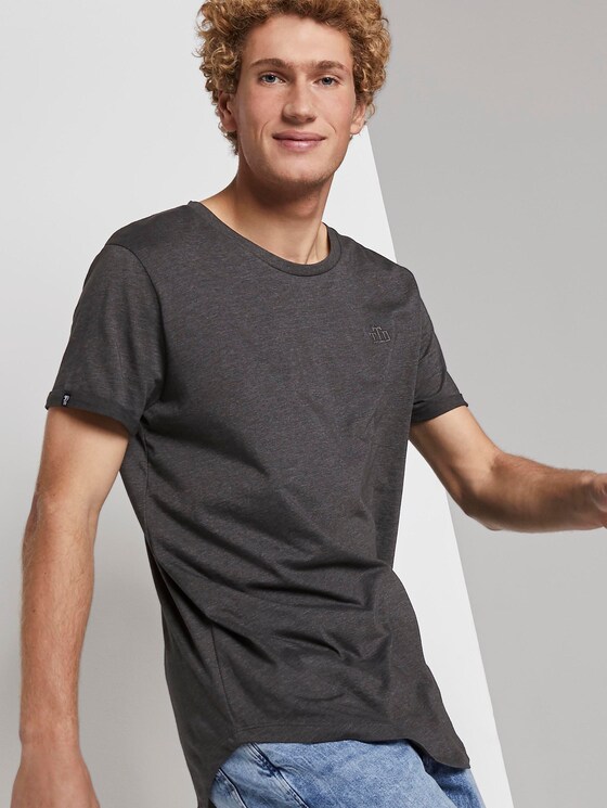 T-Shirt mit Logo-Stickerei - Männer - Black Non-Solid T-Shirt mit Logo-Stickerei - Männer - Black Non-Solid - 5 - TOM TAILOR Denim