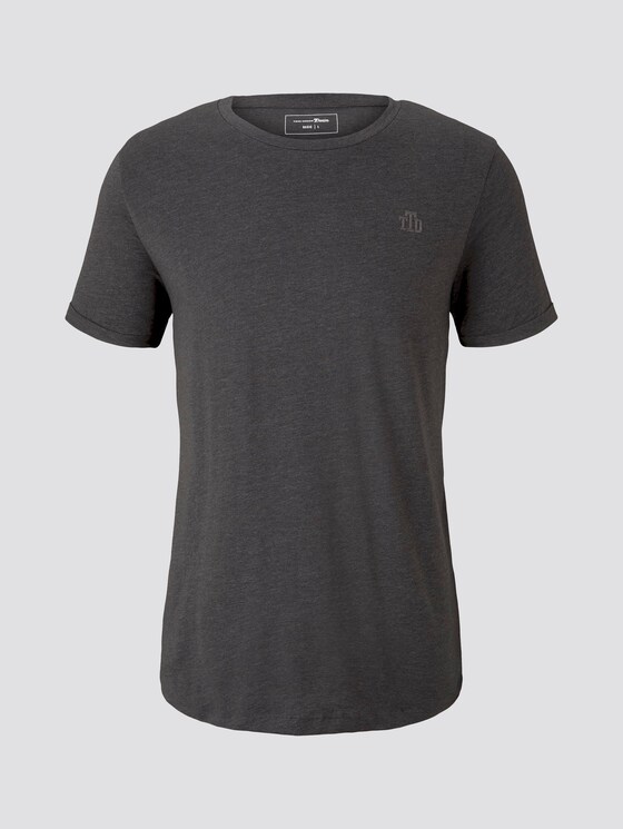 T-Shirt mit Logo-Stickerei - Männer - Black Non-Solid T-Shirt mit Logo-Stickerei - Männer - Black Non-Solid - 7 - TOM TAILOR Denim