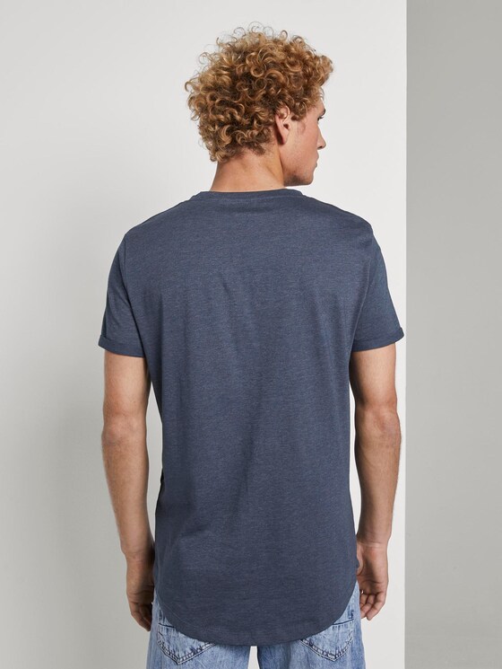 T-shirt met logoborduurwerk - Mannen - Agate Stone Blue Melange T-shirt met logoborduurwerk - Mannen - Agate Stone Blue Melange - 2 - TOM TAILOR Denim
