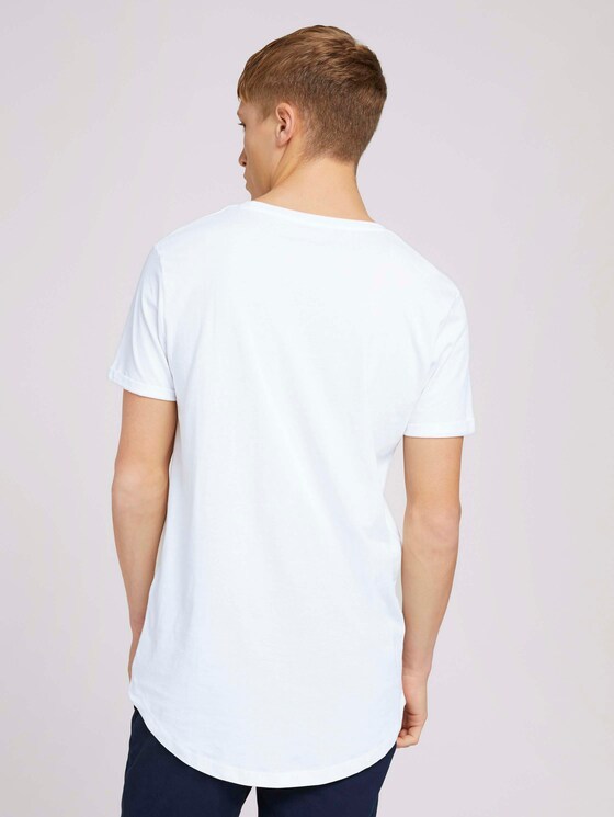 T-Shirt mit Logo-Stickerei - Männer - White T-Shirt mit Logo-Stickerei - Männer - White - 2 - TOM TAILOR Denim