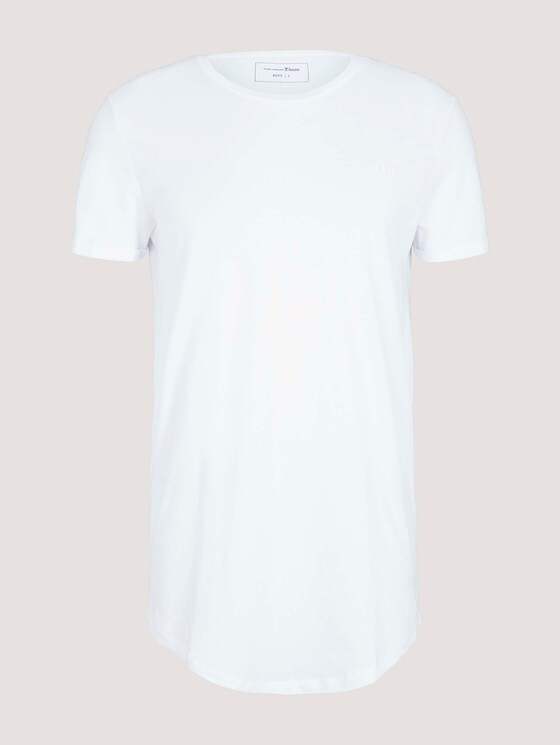 T-Shirt mit Logo-Stickerei - Männer - White T-Shirt mit Logo-Stickerei - Männer - White - 7 - TOM TAILOR Denim