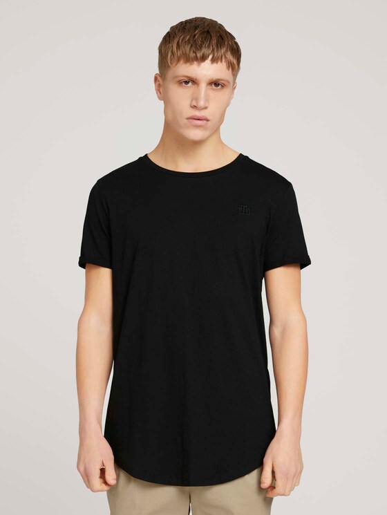 T-Shirt mit Logo-Stickerei - Männer - Black T-Shirt mit Logo-Stickerei - Männer - Black - 1 - TOM TAILOR Denim