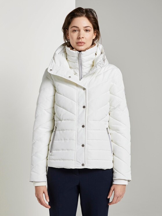 Gefütterte Jacke - Frauen - soft stone grey Gefütterte Jacke - Frauen - soft stone grey - 1 - TOM TAILOR