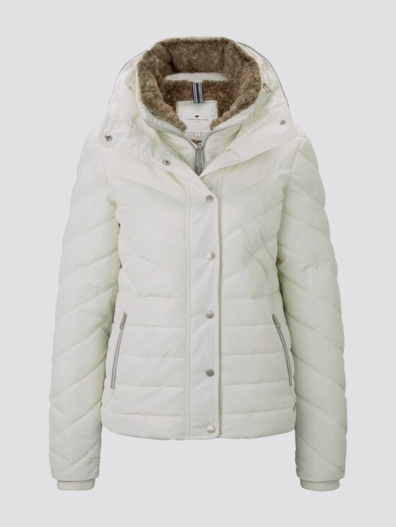Gefütterte Jacke - Frauen - soft stone grey Gefütterte Jacke - Frauen - soft stone grey - 7 - TOM TAILOR