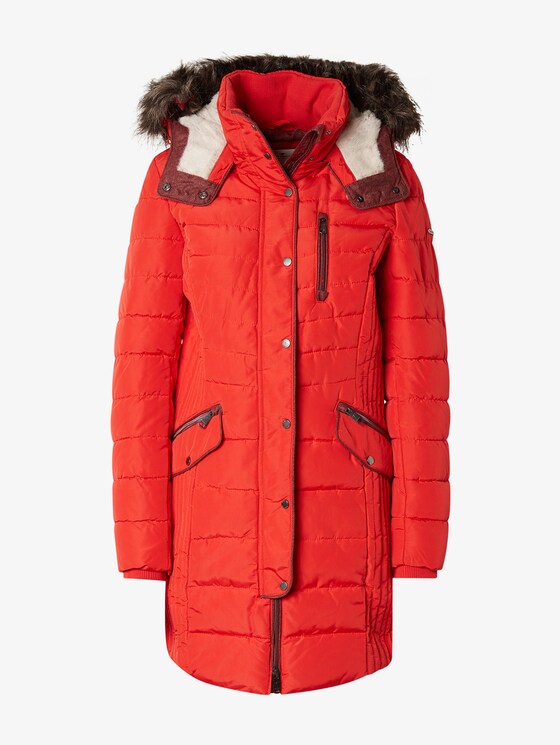 Hybridmantel mit Kapuze - Frauen - brilliant red Hybridmantel mit Kapuze - Frauen - brilliant red - 7 - TOM TAILOR