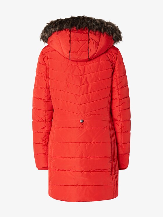 Hybridmantel mit Kapuze - Frauen - brilliant red Hybridmantel mit Kapuze - Frauen - brilliant red - 8 - TOM TAILOR