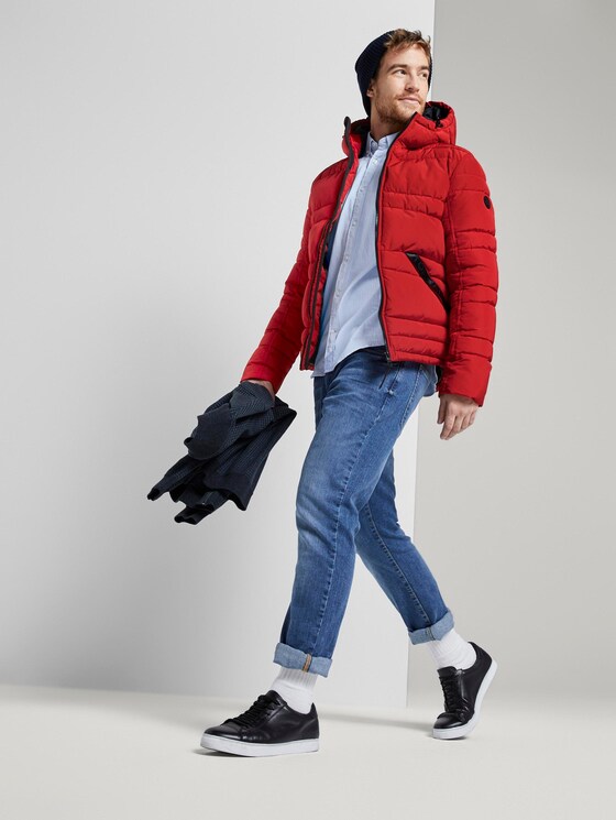 Pufferjacke mit Kapuze - Männer - Mighty Red Pufferjacke mit Kapuze - Männer - Mighty Red - 3 - TOM TAILOR