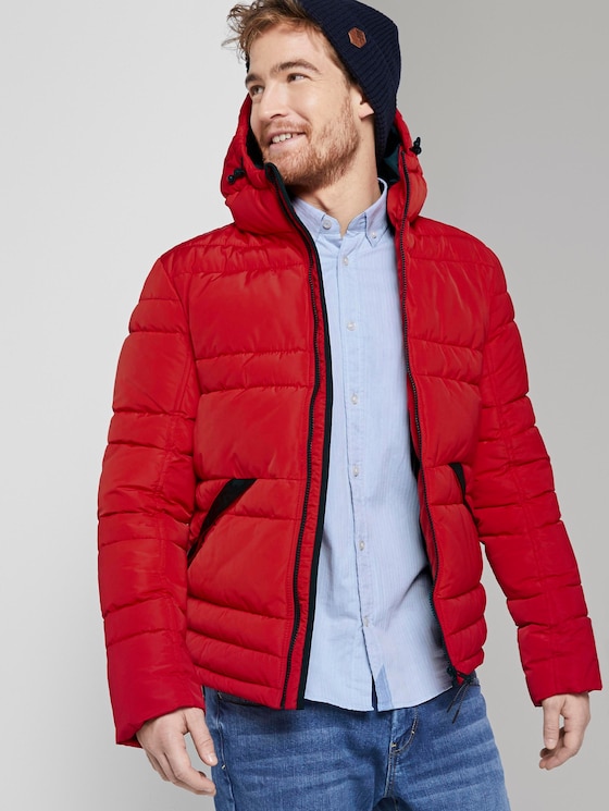 Pufferjacke mit Kapuze - Männer - Mighty Red Pufferjacke mit Kapuze - Männer - Mighty Red - 5 - TOM TAILOR