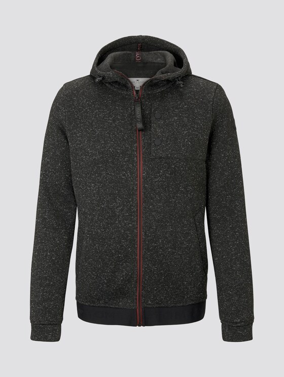 Gebreid jack met capuchon - Mannen - dark grey light grey mouline Gebreid jack met capuchon - Mannen - dark grey light grey mouline - 7 - TOM TAILOR