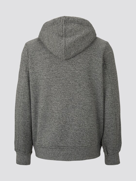 Gefütterte Strickjacke mit Kapuze - Männer - Black Grey White Mouline Gefütterte Strickjacke mit Kapuze - Männer - Black Grey White Mouline - 8 - TOM TAILOR