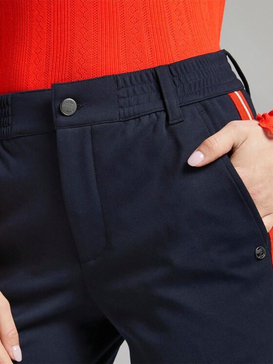 Jogging bottoms with satin stripes - Women - Real Navy Blue Jogging bottoms with satin stripes - Women - Real Navy Blue - 10 - TOM TAILOR Denim