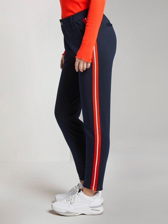 Jogging bottoms with satin stripes - Women - Real Navy Blue Jogging bottoms with satin stripes - Women - Real Navy Blue - 11 - TOM TAILOR Denim
