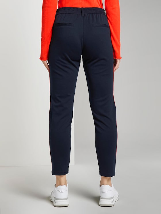 Jogging bottoms with satin stripes - Women - Real Navy Blue Jogging bottoms with satin stripes - Women - Real Navy Blue - 2 - TOM TAILOR Denim