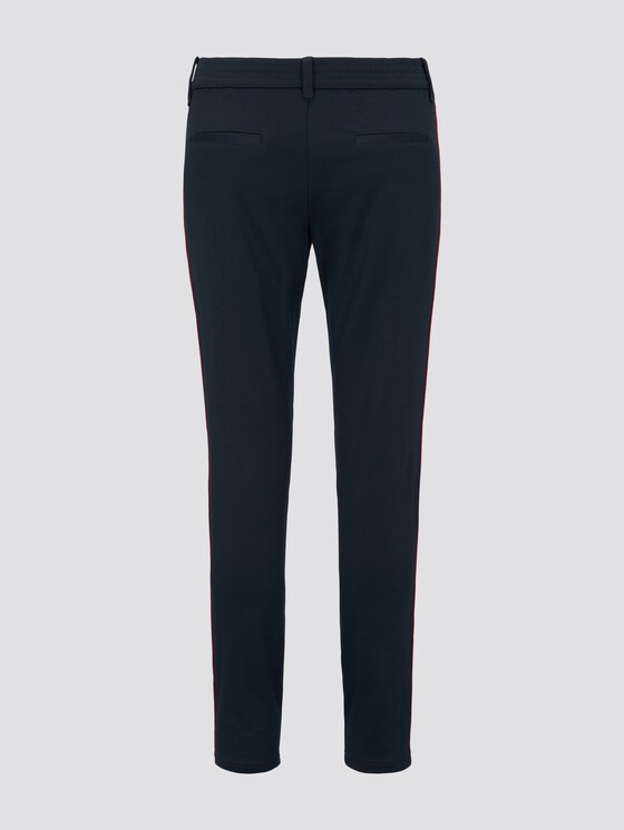 Jogging bottoms with satin stripes - Women - Real Navy Blue Jogging bottoms with satin stripes - Women - Real Navy Blue - 8 - TOM TAILOR Denim