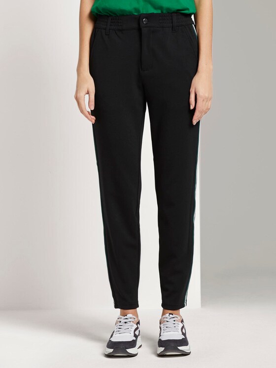 Joggingbroek met galonstrepen - Vrouwen - Deep Black Joggingbroek met galonstrepen - Vrouwen - Deep Black - 1 - TOM TAILOR Denim