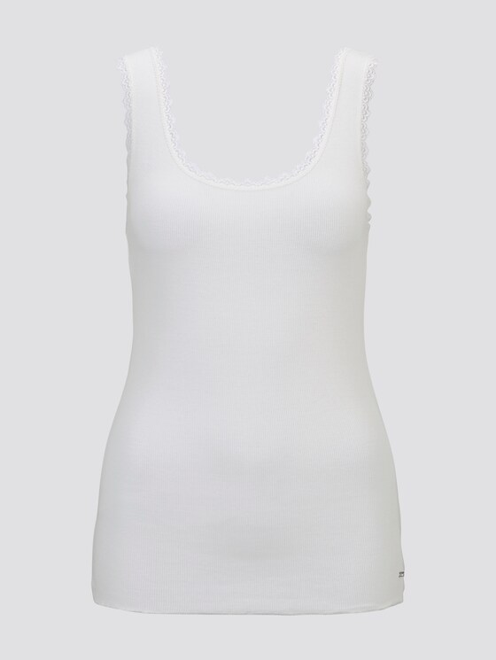 Top mit Spitzen-Details - Frauen - Off White Top mit Spitzen-Details - Frauen - Off White - 7 - TOM TAILOR Denim