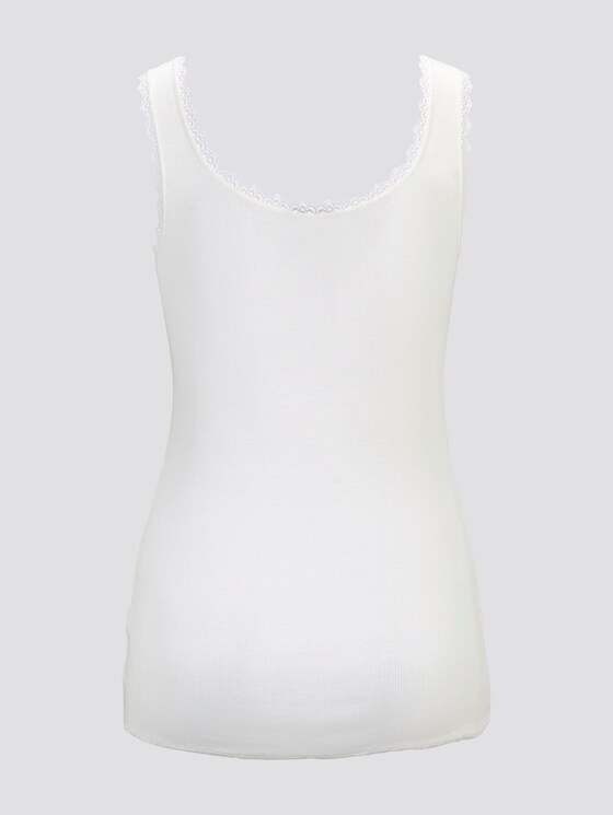 Top mit Spitzen-Details - Frauen - Off White Top mit Spitzen-Details - Frauen - Off White - 8 - TOM TAILOR Denim