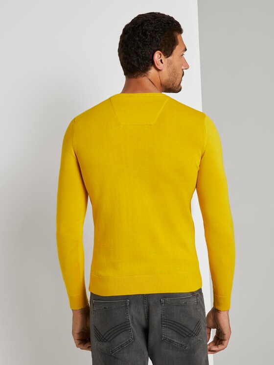 Schlichter Strickpullover - Männer - Californian Yellow Schlichter Strickpullover - Männer - Californian Yellow - 2 - TOM TAILOR