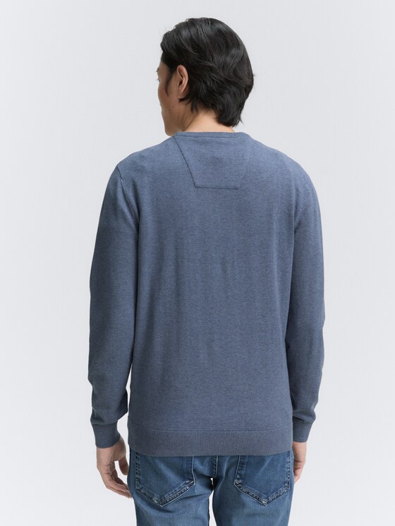 Schlichter Strickpullover - Männer - vintage indigo blue melange Schlichter Strickpullover - Männer - vintage indigo blue melange - 2 - TOM TAILOR