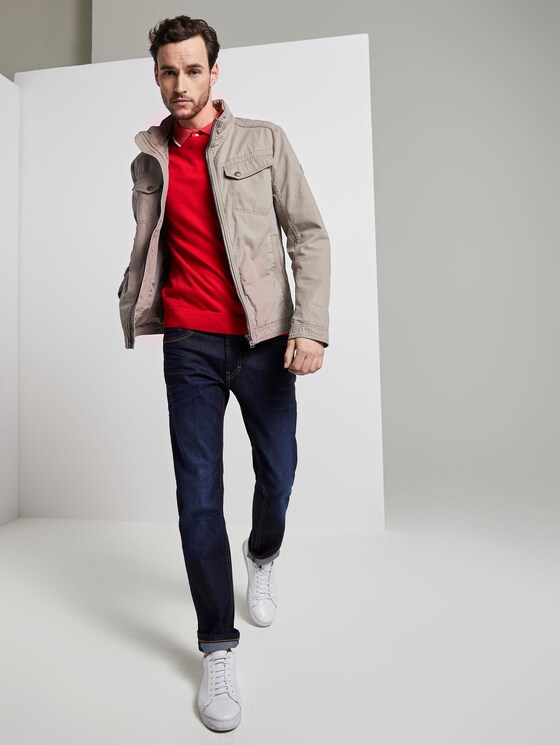 Schlichter Strickpullover - Männer - red melange Schlichter Strickpullover - Männer - red melange - 3 - TOM TAILOR