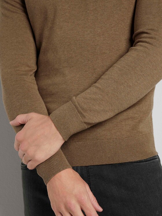 Schlichter Strickpullover - Männer - active tabacco melange Schlichter Strickpullover - Männer - active tabacco melange - 10 - TOM TAILOR