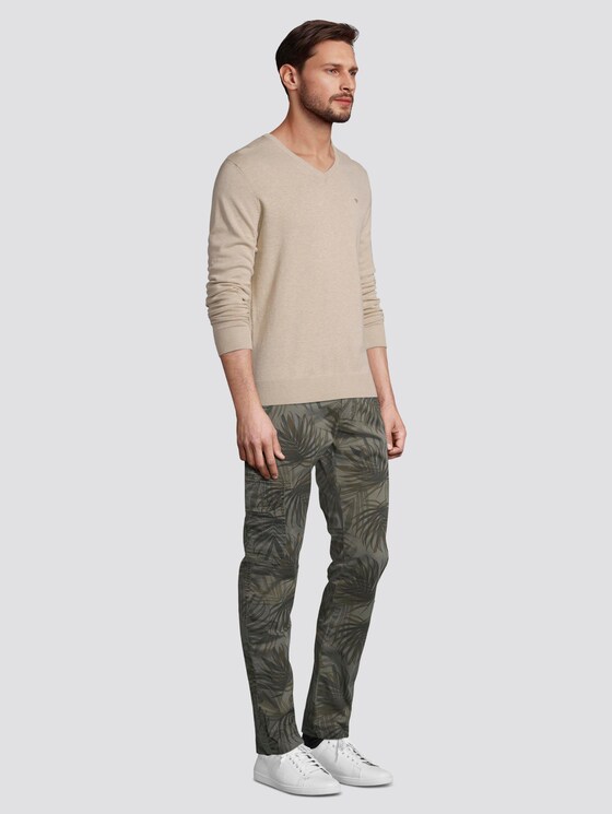 Basic Strickpullover - Männer - beige dark melange Basic Strickpullover - Männer - beige dark melange - 3 - TOM TAILOR