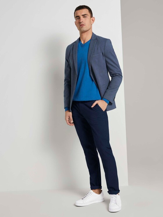 Basic Strickpullover - Männer - bright blue melange Basic Strickpullover - Männer - bright blue melange - 3 - TOM TAILOR