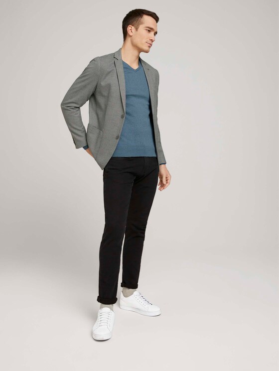 Basic Strickpullover - Männer - dusty blue melange Basic Strickpullover - Männer - dusty blue melange - 3 - TOM TAILOR