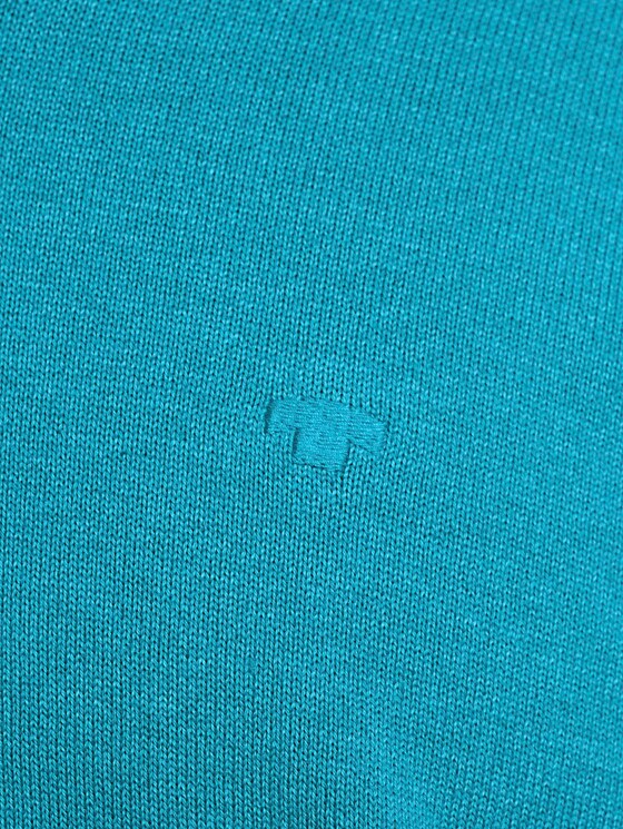 Basic Strickpullover - Männer - aqua sea blue melange Basic Strickpullover - Männer - aqua sea blue melange - 9 - TOM TAILOR